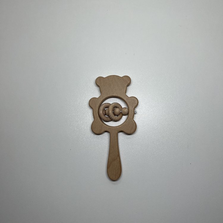 SHAKER TOY BEAR WOOD