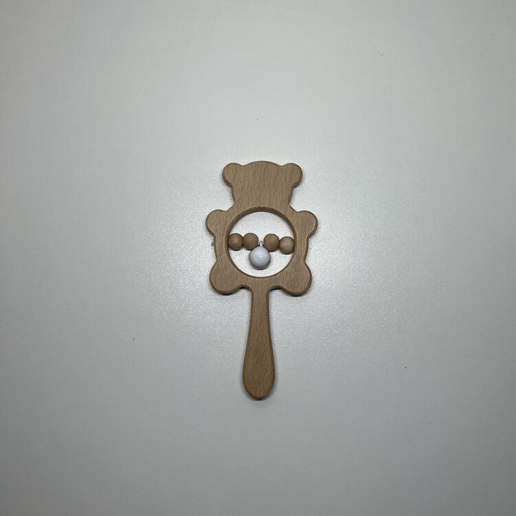 SHAKER TOY BEAR WOOD