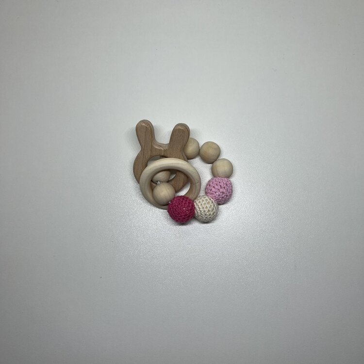 BIJTRING KONIJN HOUT