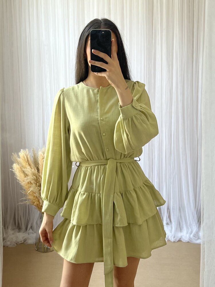 TILI DRESS PASTEL GREEN
