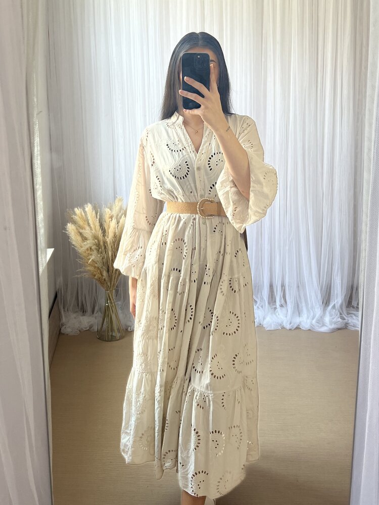 JADA DRESS LONG ECRU