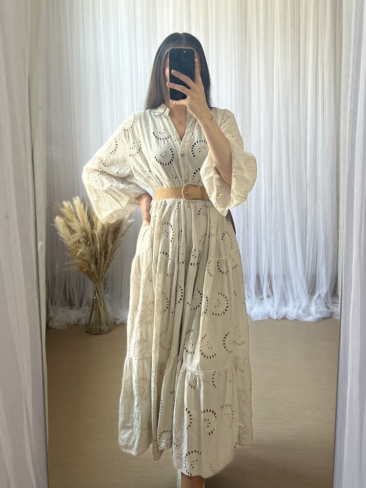 JADA DRESS LONG ECRU