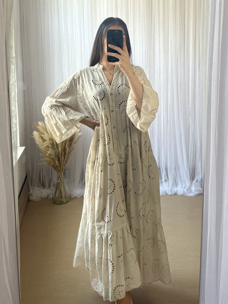 JADA DRESS LONG ECRU