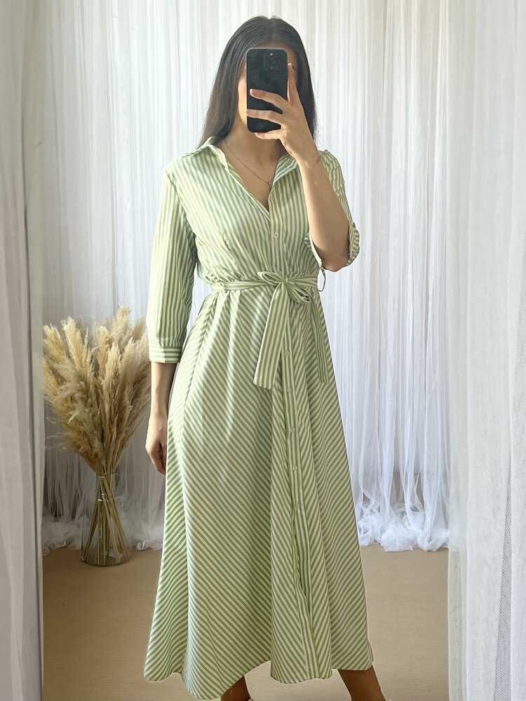 LISE DRESS PASTEL GREEN