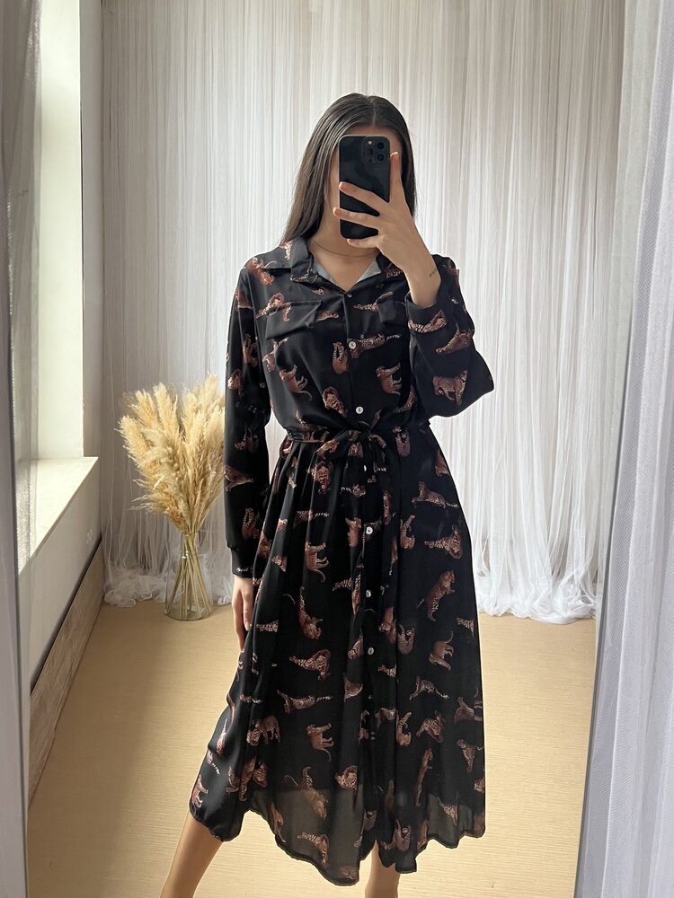 ASHY JURKJE ZWART LEOPARD