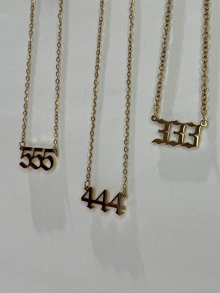 ANGEL NUMBERS NECKLACE GOLD
