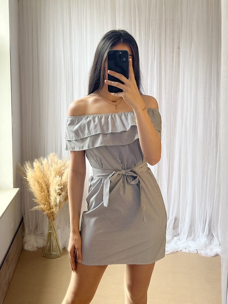 LINA OFF SHOULDER JURKJE GRIJS