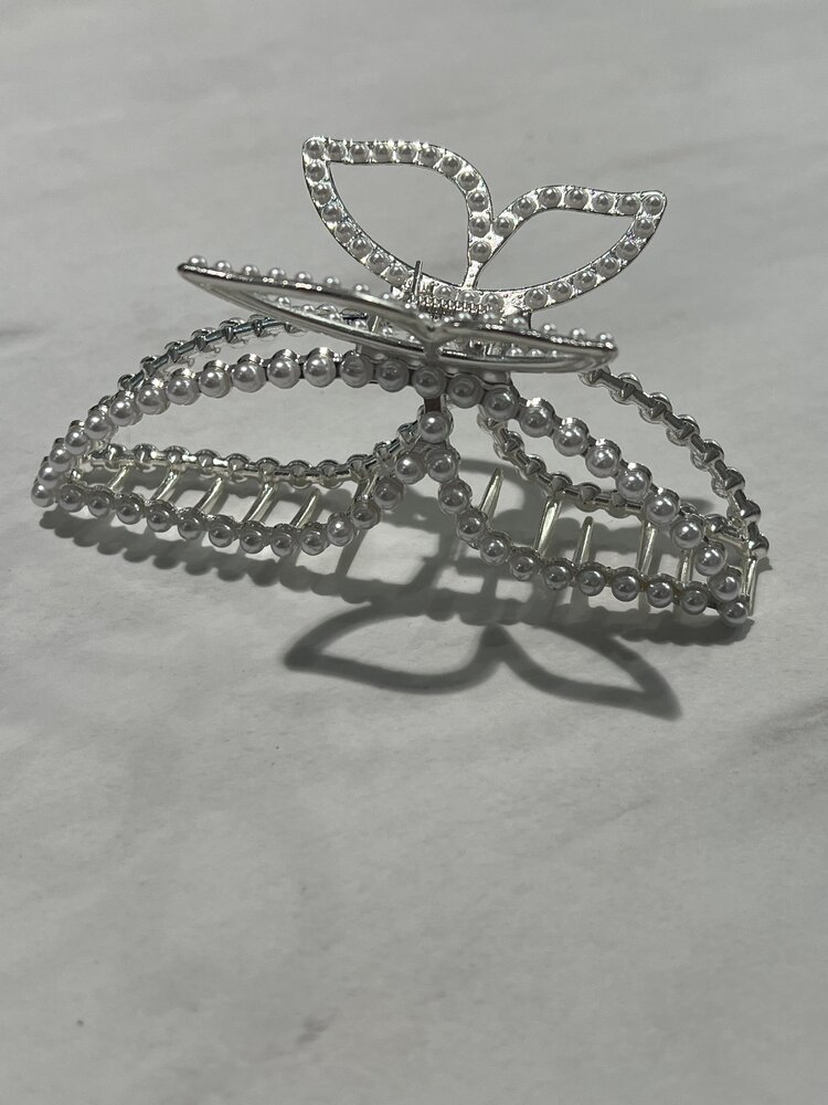 HAIRCLIP BUTTERFLY SILVER