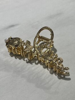 HAIRCLIP GOLD ROSE