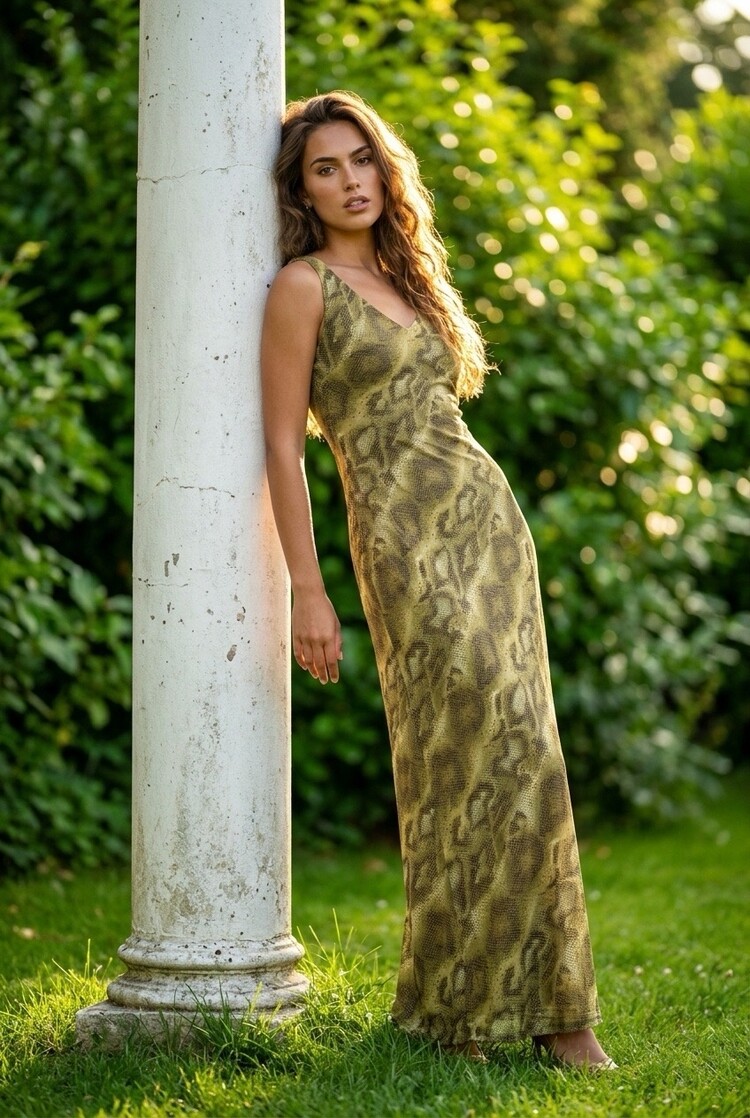 SUZANA DRESS SNAKE GREEN