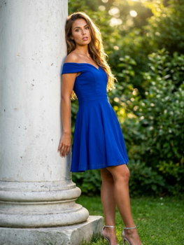 LENCA DRESS BLUE