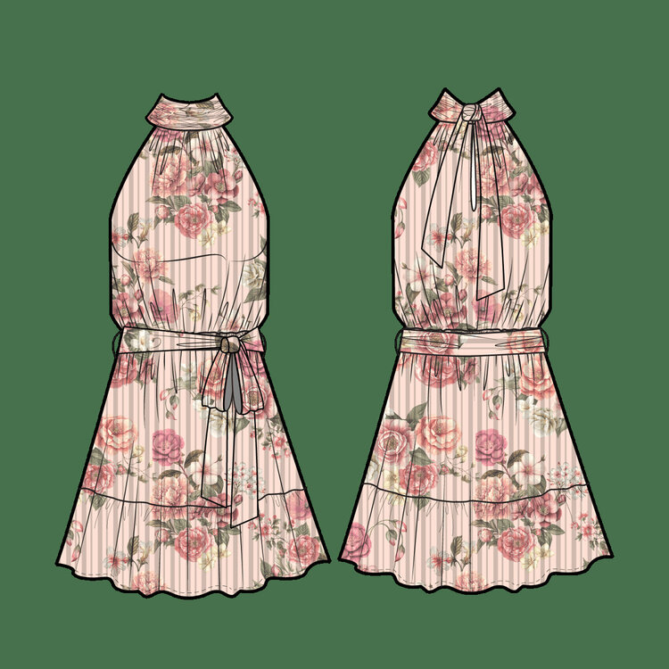 GUESS® GUESS ® - MONA DRESS PRINTED MINI DRESS FLOEAL PINK