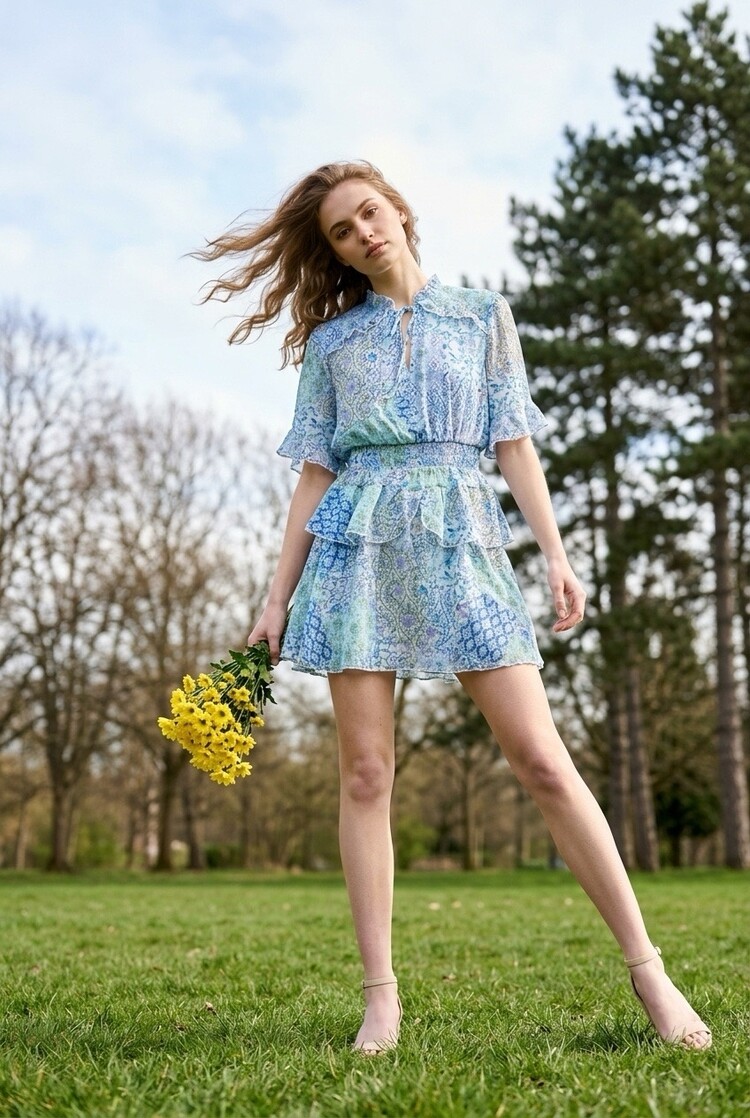TIA DRESS BLUE