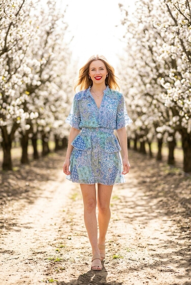 TIA DRESS BLUE