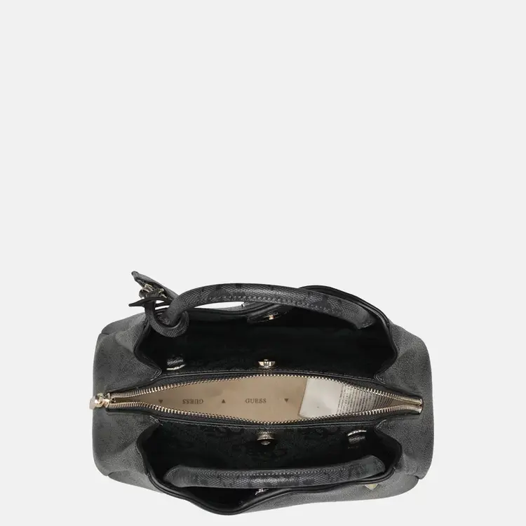 GUESS® GUESS - HANDBAG MERIDIAN LOGO - COLOR COAL LOGO  BLACK