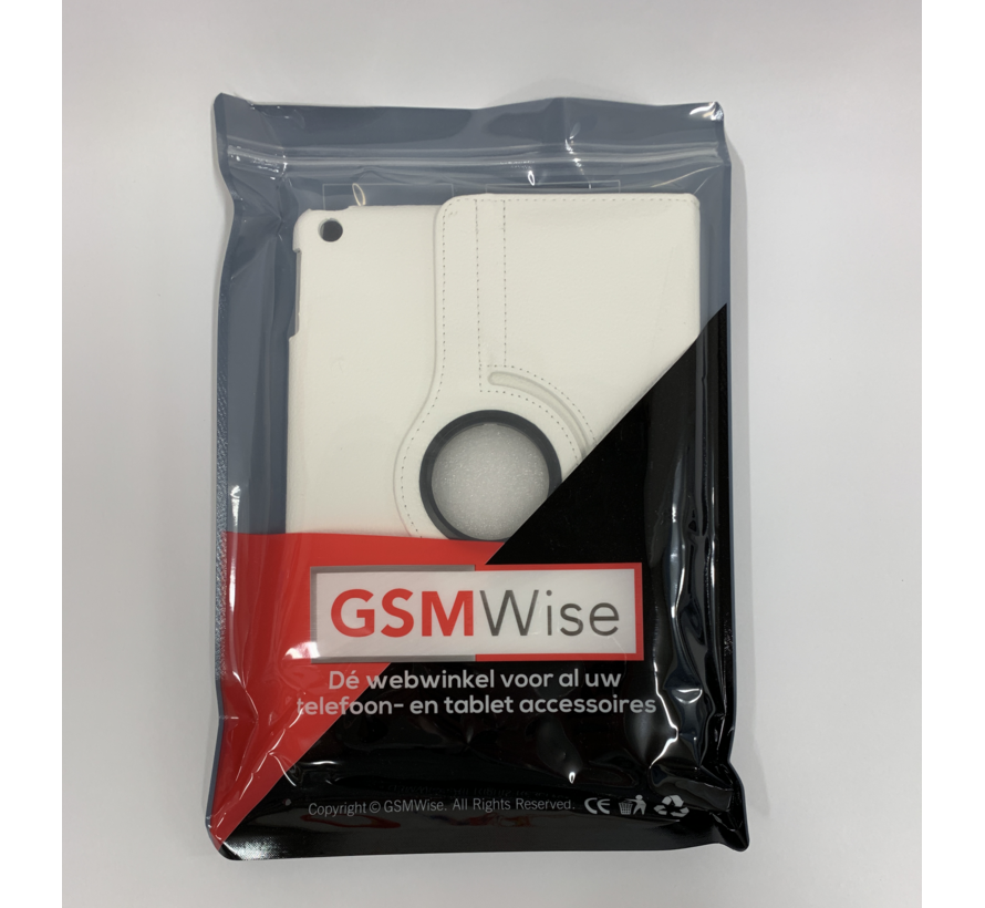 Apple iPad Air 1 Swivel Case, 360 graden draaibare Hoes, Cover met Multi-stand - Kleur Wit