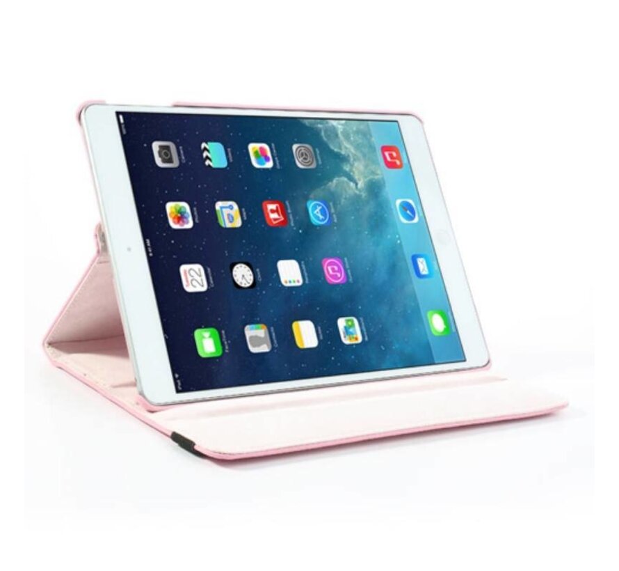 Apple iPad Air 1 Swivel Case, 360 graden draaibare Hoes, Cover met Multi-stand - Kleur roze