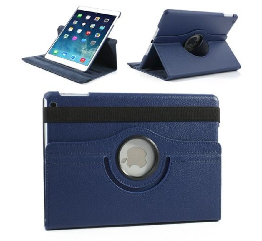 Apple iPad Air 1 Swivel Case, 360 graden draaibare Hoes, Cover met Multi-stand - Kleur donkerblauw