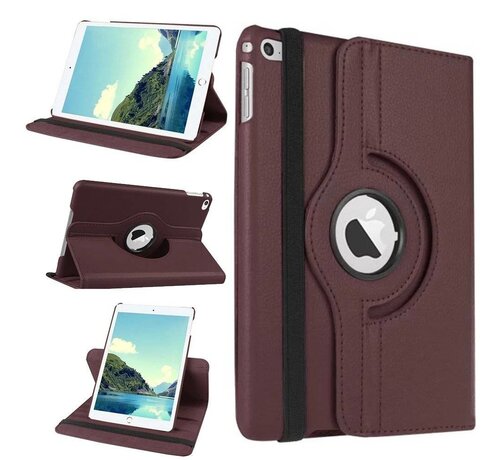 GSMWise Apple iPad Mini 1, 2 en 3 Swivel Case, 360 graden draaibare Hoes, Cover met Multi-stand - Kleur bruin