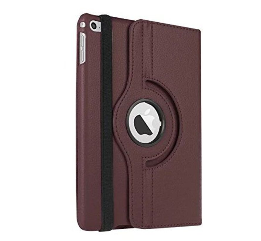 Apple iPad Mini 1, 2 en 3 Swivel Case, 360 graden draaibare Hoes, Cover met Multi-stand - Kleur bruin