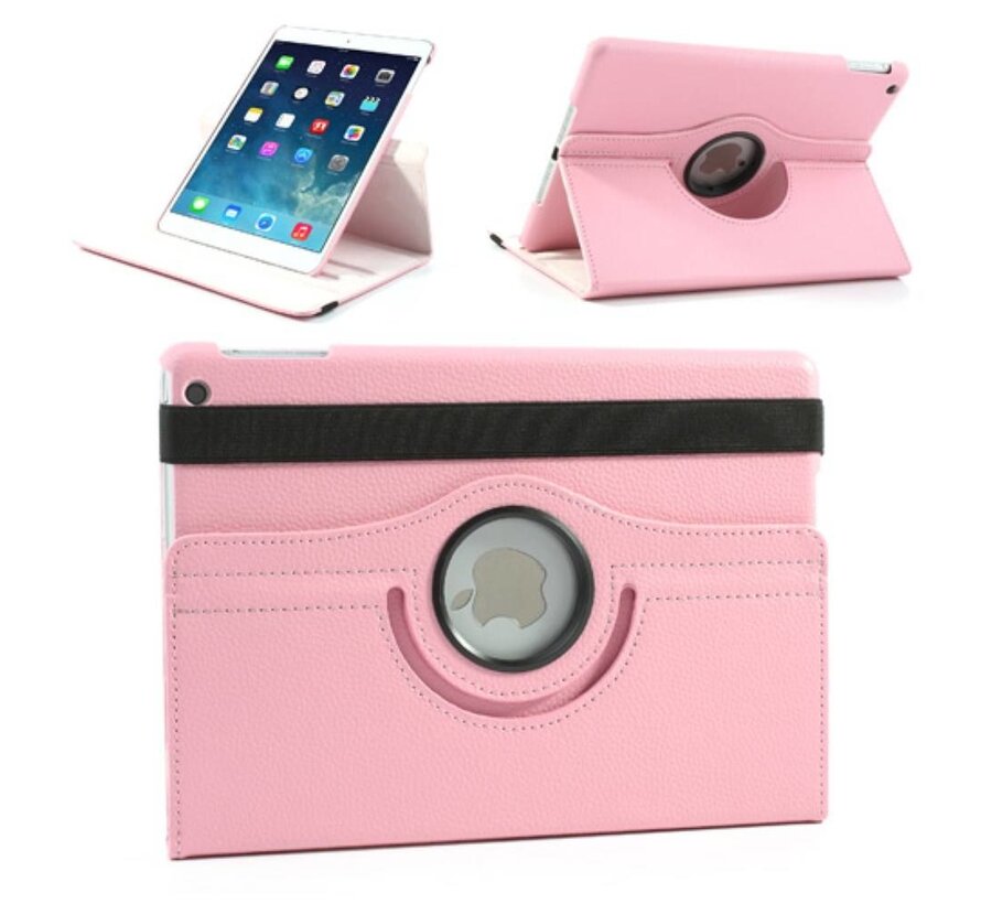Apple iPad Mini 1, 2 en 3 Swivel Case, 360 graden draaibare Hoes, Cover met Multi-stand - Kleur roze