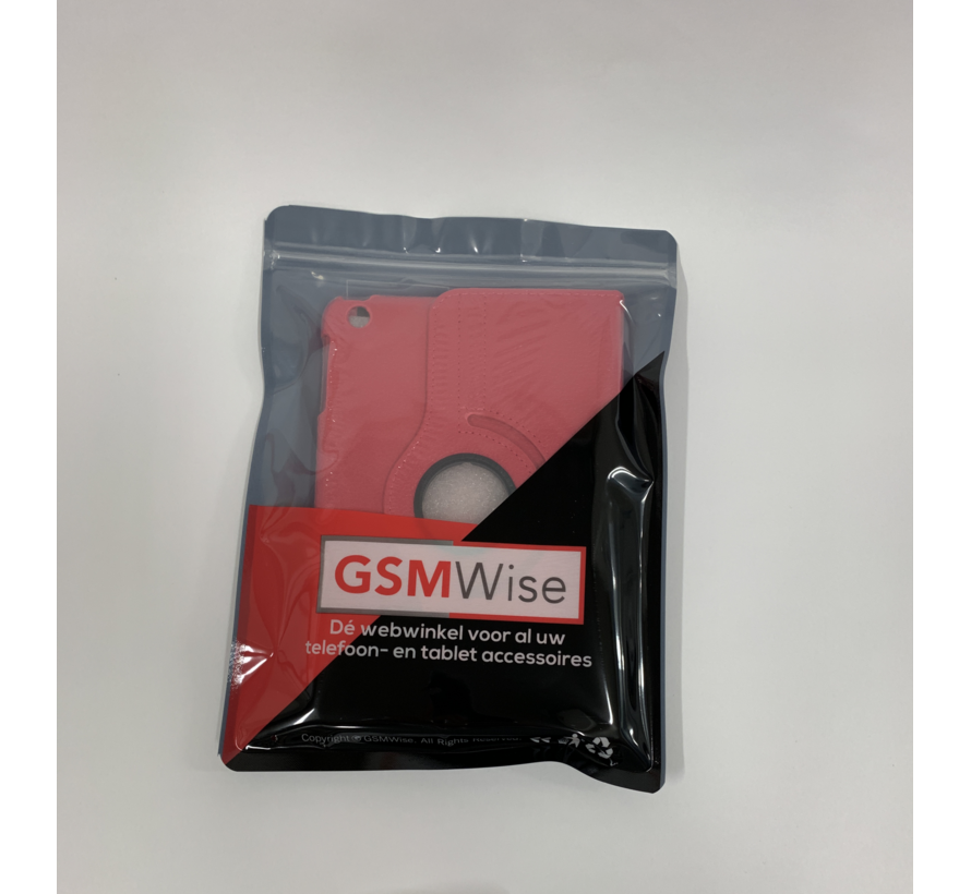 Apple iPad Mini 1, 2 en 3 Swivel Case, 360 graden draaibare Hoes, Cover met Multi-stand - Kleur Hot pink