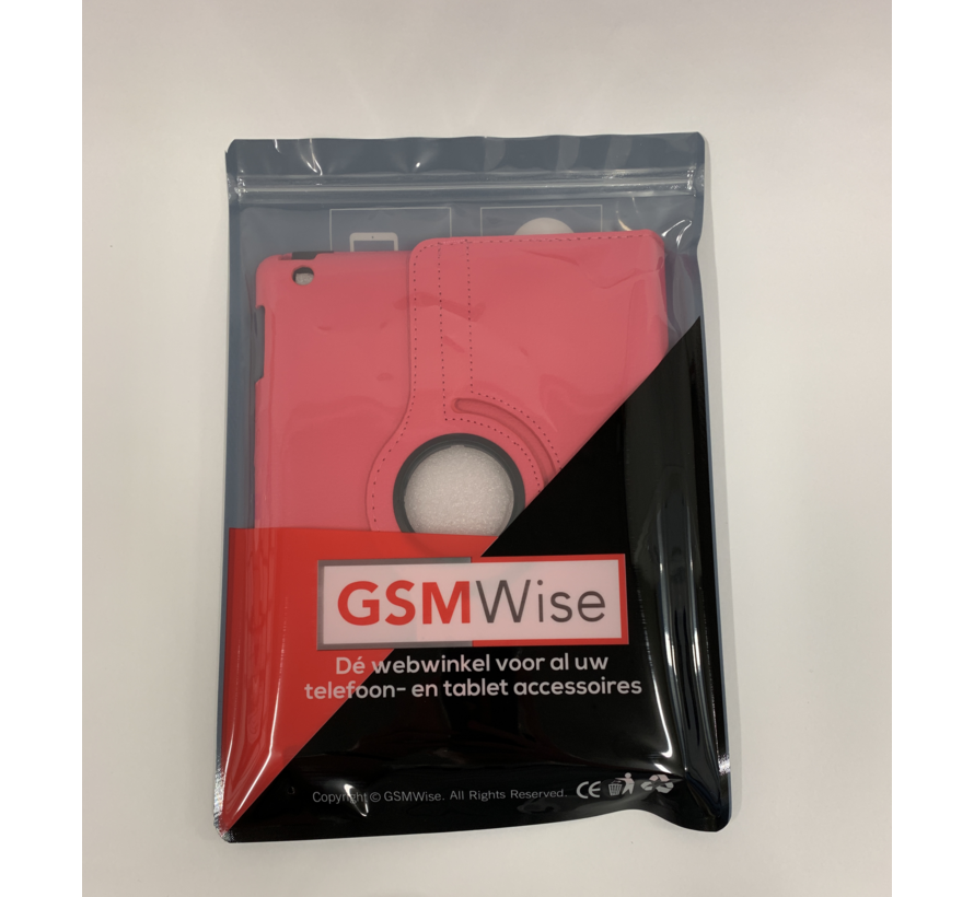 Apple iPad 2, 3 en 4 Swivel Case, 360 graden draaibare Hoes, Cover met Multi-stand - Kleur Hot pink