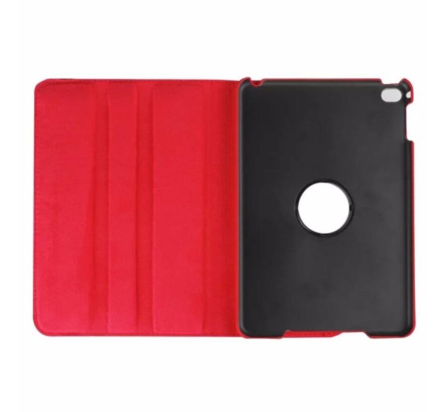 Apple iPad 2, 3 en 4 Swivel Case, 360 graden draaibare Hoes, Cover met Multi-stand - Kleur Rood
