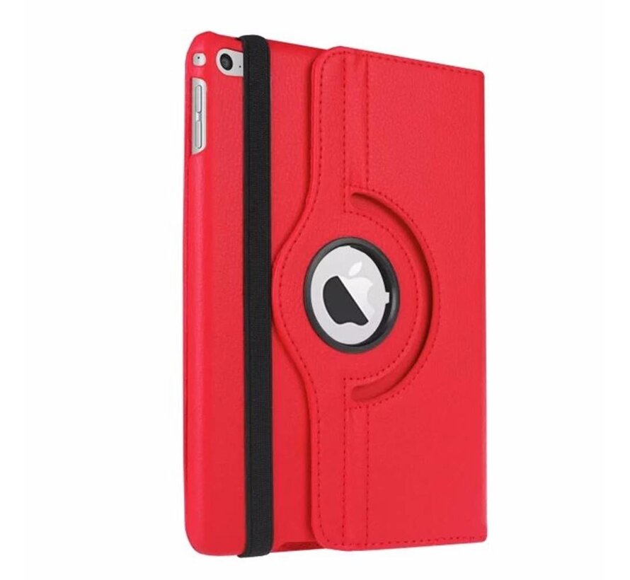 Apple iPad 2, 3 en 4 Swivel Case, 360 graden draaibare Hoes, Cover met Multi-stand - Kleur Rood
