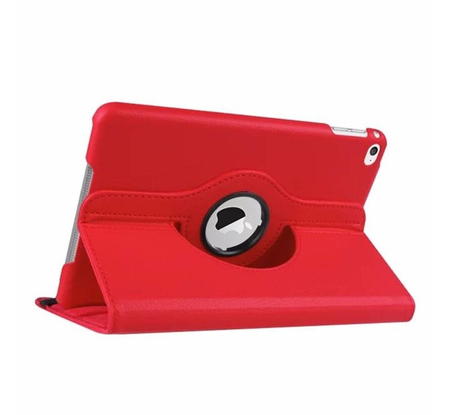 Apple iPad 2, 3 en 4 Swivel Case, 360 graden draaibare Hoes, Cover met Multi-stand - Kleur Rood