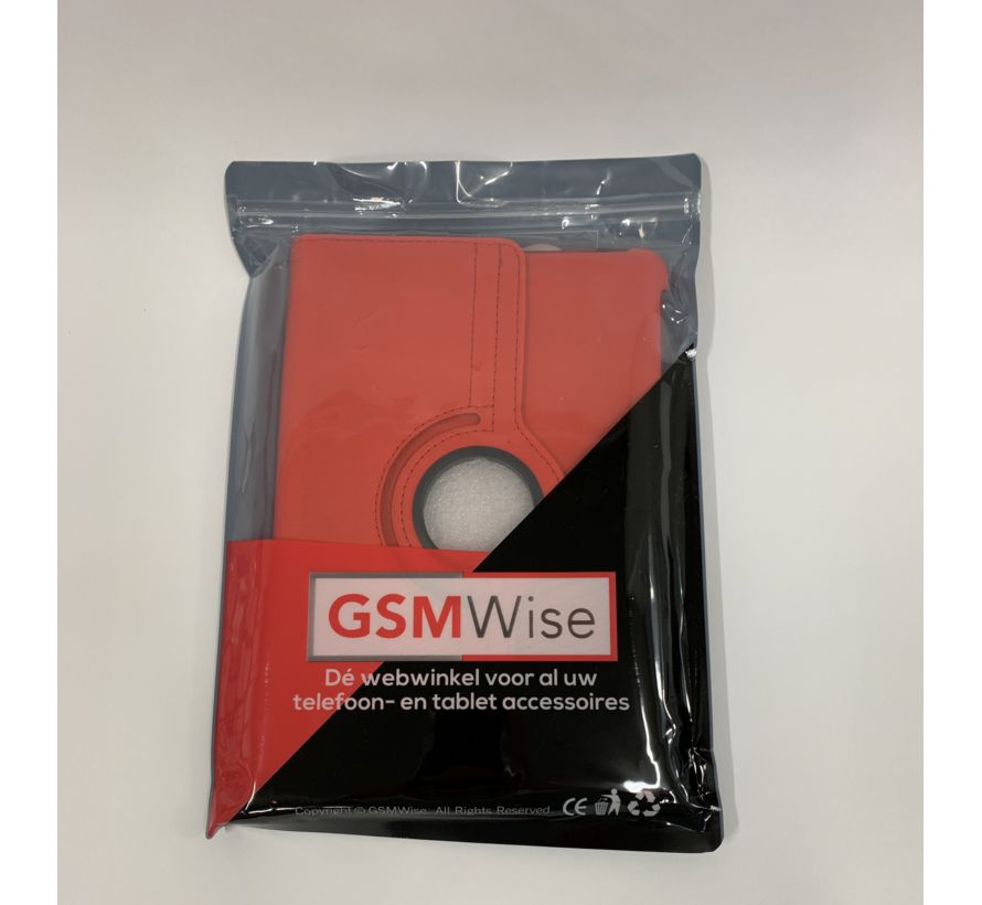 Apple iPad 2, 3 en 4 Swivel Case, 360 graden draaibare Hoes, Cover met Multi-stand - Kleur Rood