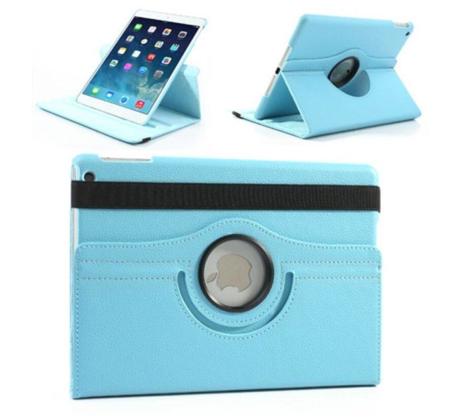 Apple iPad Air 1 Swivel Case, 360 graden draaibare Hoes, Cover met Multi-stand - Kleur hemelsblauw
