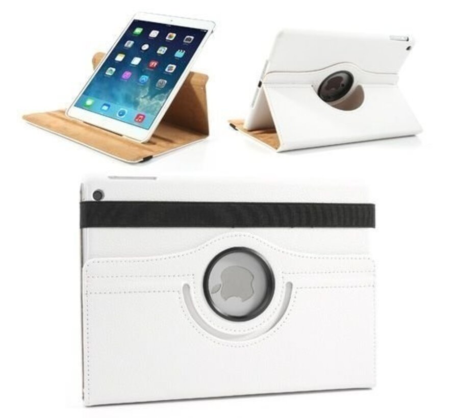 Apple iPad Air 2 Swivel Case, 360 graden draaibare Hoes, Cover met Multi-stand - Kleur Wit