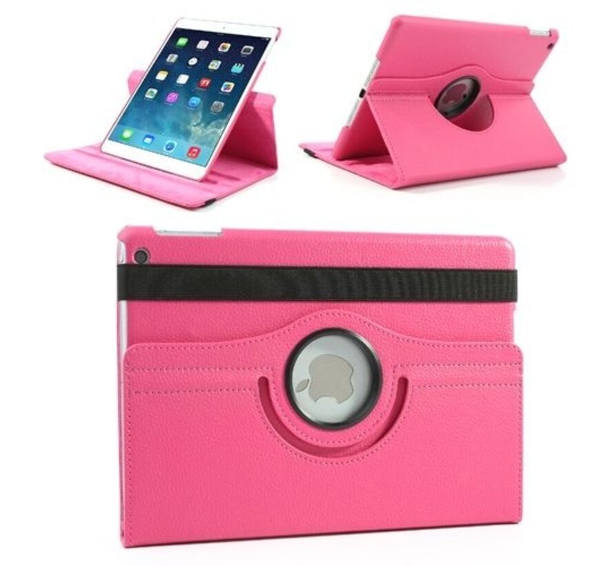 Apple iPad Air 2 Swivel Case, 360 graden draaibare Hoes, Cover met Multi-stand - Kleur Hot pink