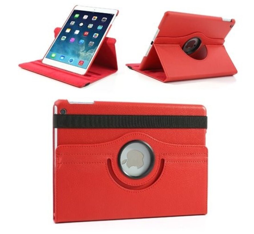 Apple iPad Air 2 Swivel Case, 360 graden draaibare Hoes, Cover met Multi-stand - Kleur Rood