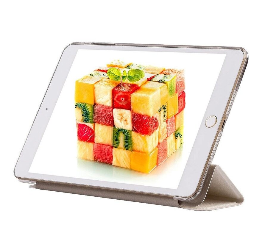 Apple iPad Mini 1 / 2 / 3 - Smart Book Case Retro Leather Hoes voor bescherming voor- en achterkant - Kleur Wit
