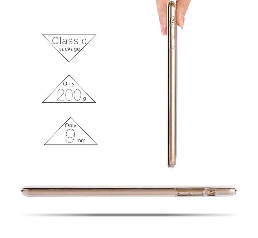 Apple iPad Mini 1 / 2 / 3 - Smart Book Case Retro Leather Hoes voor bescherming voor- en achterkant - Kleur Wit