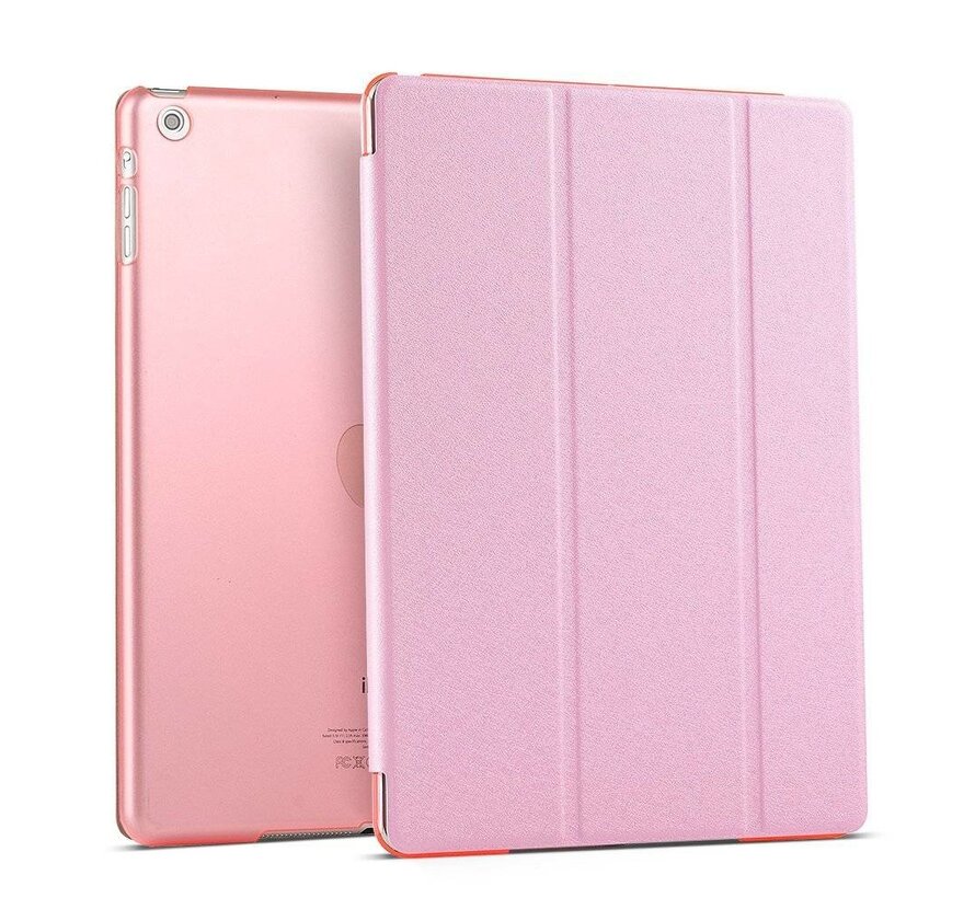 Apple iPad Mini 1 / 2 / 3 - Smart Book Case Retro Leather Hoes voor bescherming voor- en achterkant - Kleur Roze