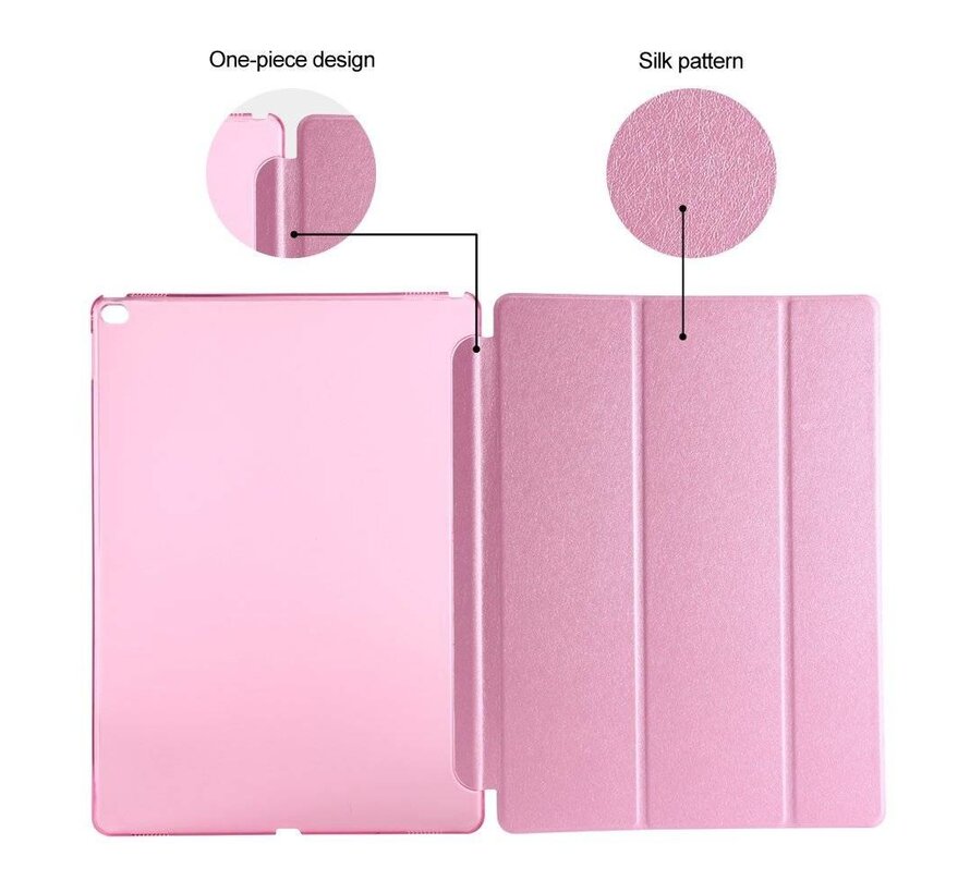 Apple iPad Mini 1 / 2 / 3 - Smart Book Case Retro Leather Hoes voor bescherming voor- en achterkant - Kleur Roze