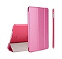 Apple iPad Mini 1 / 2 / 3 - Smart Book Case Retro Leather Hoes voor bescherming voor- en achterkant - Kleur Hot Pink