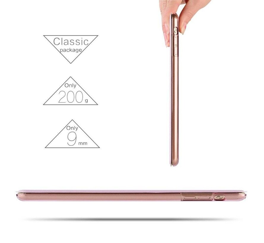 Apple iPad Mini 4 -  Zachte Zijden Design Tablet Cover - Roze