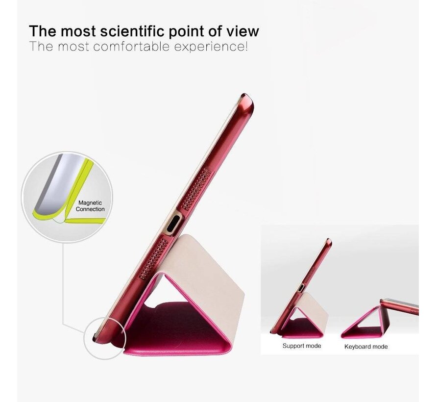 Apple iPad Mini 4 -  Zachte Zijden Design Tablet Cover - Hot Pink
