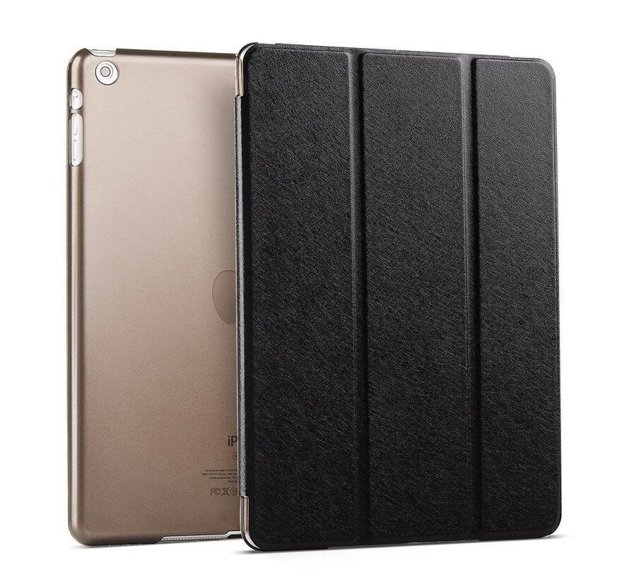 Apple iPad 2 / 3 / 4 - Smart Book Case Retro Leather Hoes voor bescherming voor- en achterkant - Kleur Zwart