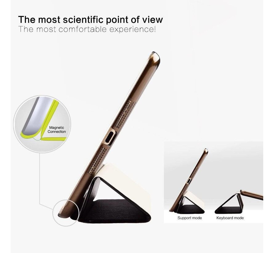 Apple iPad 2 / 3 / 4 - Smart Book Case Retro Leather Hoes voor bescherming voor- en achterkant - Kleur Zwart