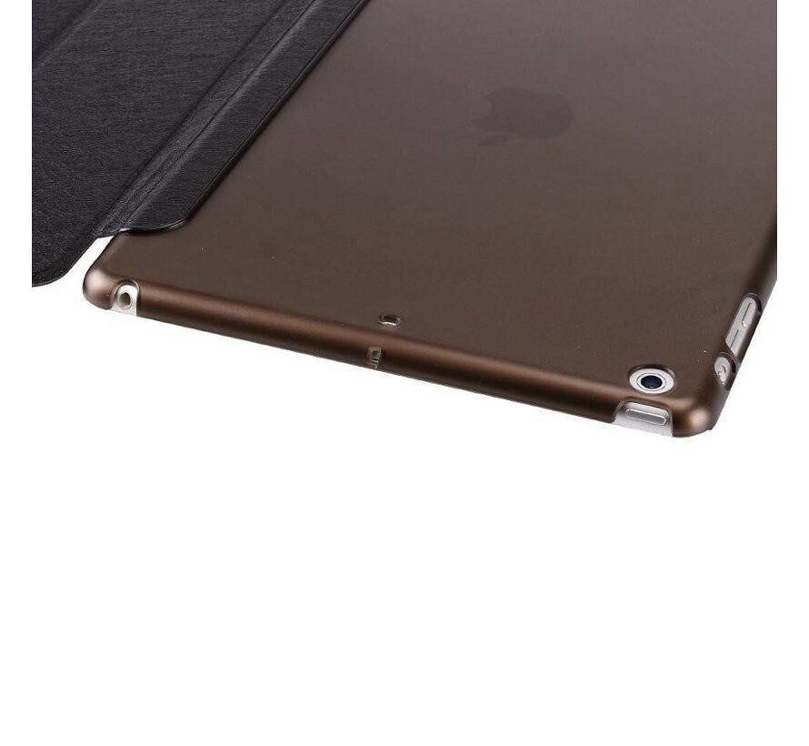 Apple iPad 2 / 3 / 4 - Smart Book Case Retro Leather Hoes voor bescherming voor- en achterkant - Kleur Zwart