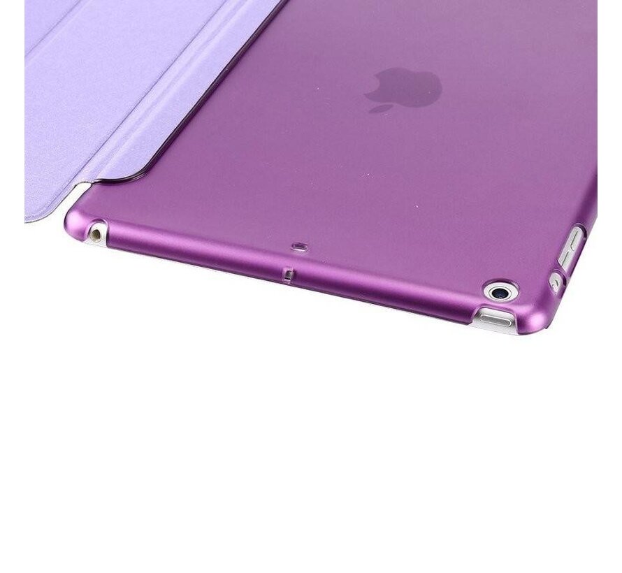Apple iPad 2 / 3 / 4 - Smart Book Case Retro Leather Hoes voor bescherming voor- en achterkant - Kleur Paars