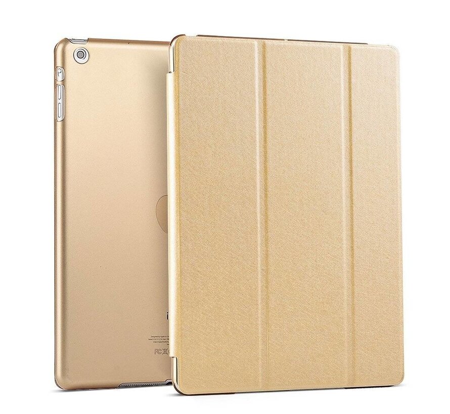 Apple iPad 2 / 3 / 4 - Smart Book Case Retro Leather Hoes voor bescherming voor- en achterkant - Kleur Goud