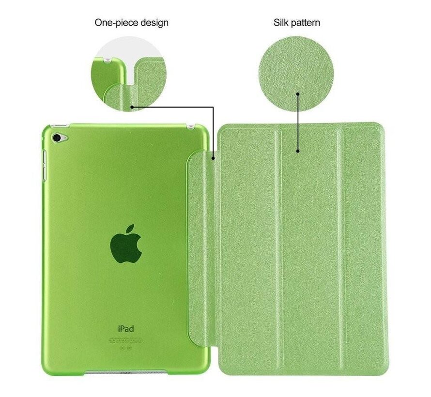 Apple iPad Air 2 - Smart Book Case Retro Leather Hoes voor bescherming voor- en achterkant - Kleur Groen