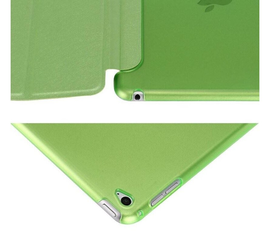 Apple iPad Air 2 - Smart Book Case Retro Leather Hoes voor bescherming voor- en achterkant - Kleur Groen