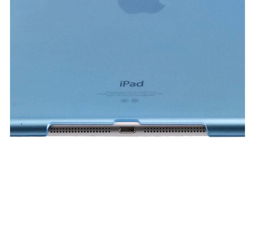 Apple iPad Air 2 - Smart Book Case Retro Leather Hoes voor bescherming voor- en achterkant - Kleur Aqua